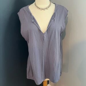 Madewell Dusty Lavender Sleeveless V-Neck Top